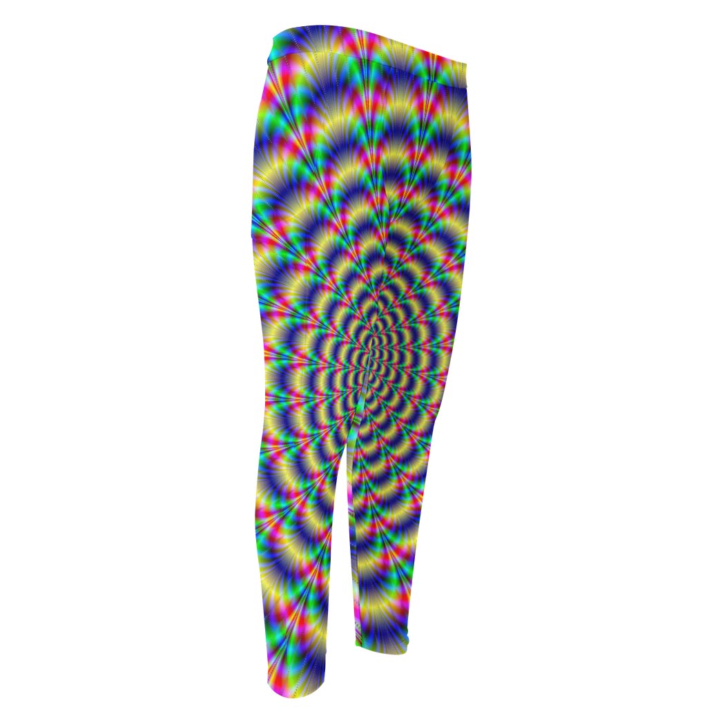 Psychedelic Explosion Optical Illusion Men's Compression Pants