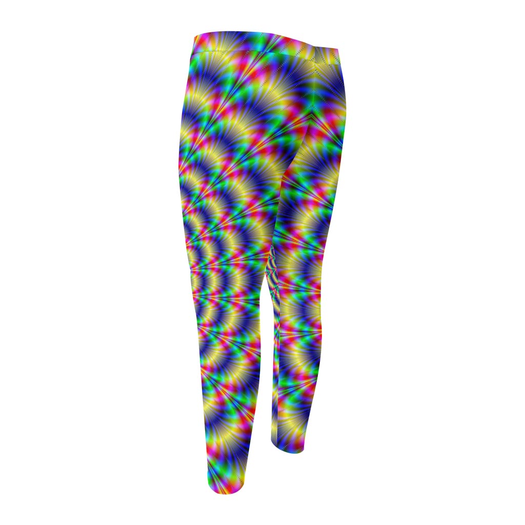 Psychedelic Explosion Optical Illusion Men's Compression Pants