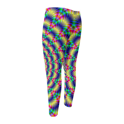 Psychedelic Explosion Optical Illusion Men's Compression Pants