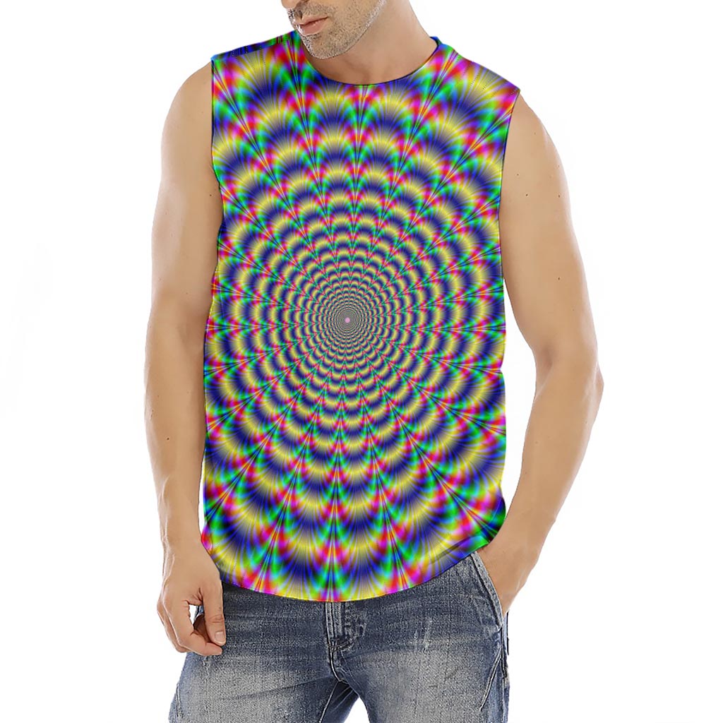 Psychedelic Explosion Optical Illusion Men's Fitness Tank Top