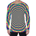 Psychedelic Explosion Optical Illusion Men's Long Sleeve T-Shirt