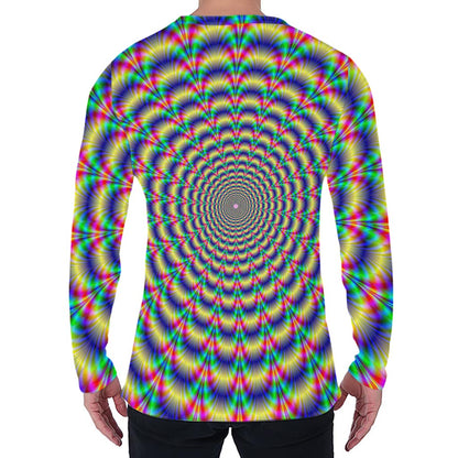 Psychedelic Explosion Optical Illusion Men's Long Sleeve T-Shirt