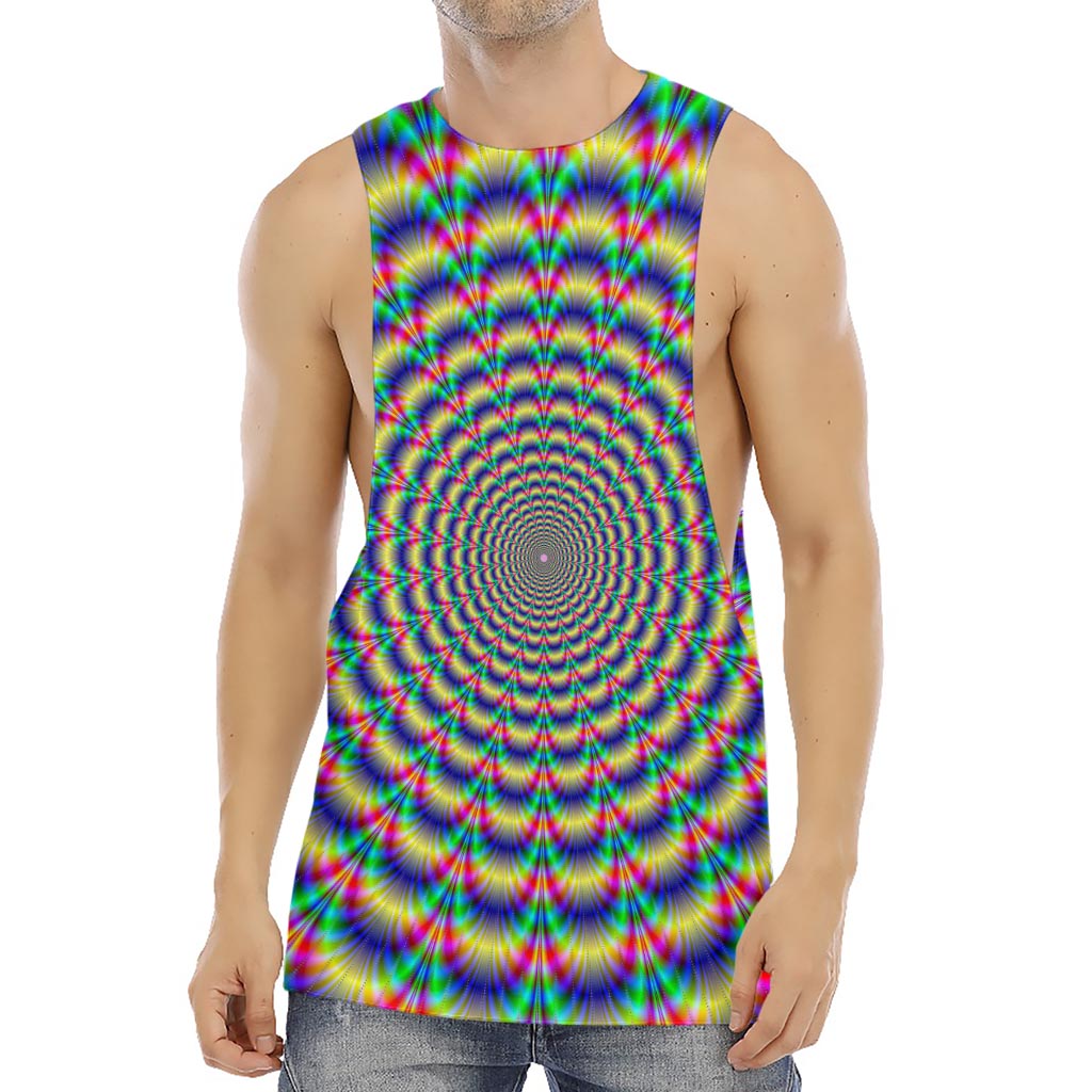 Psychedelic Explosion Optical Illusion Men's Muscle Tank Top