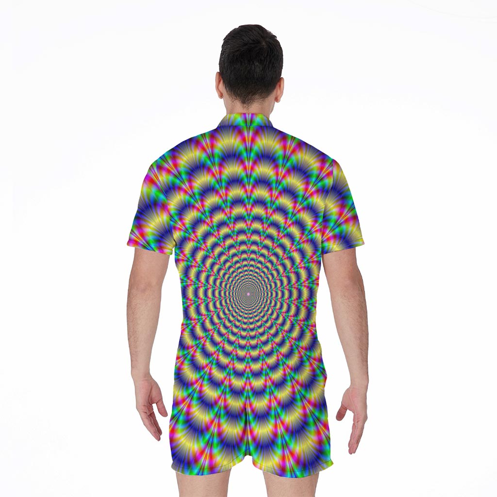 Psychedelic Explosion Optical Illusion Men's Rompers