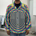 Psychedelic Explosion Optical Illusion Men's Shirt Jacket