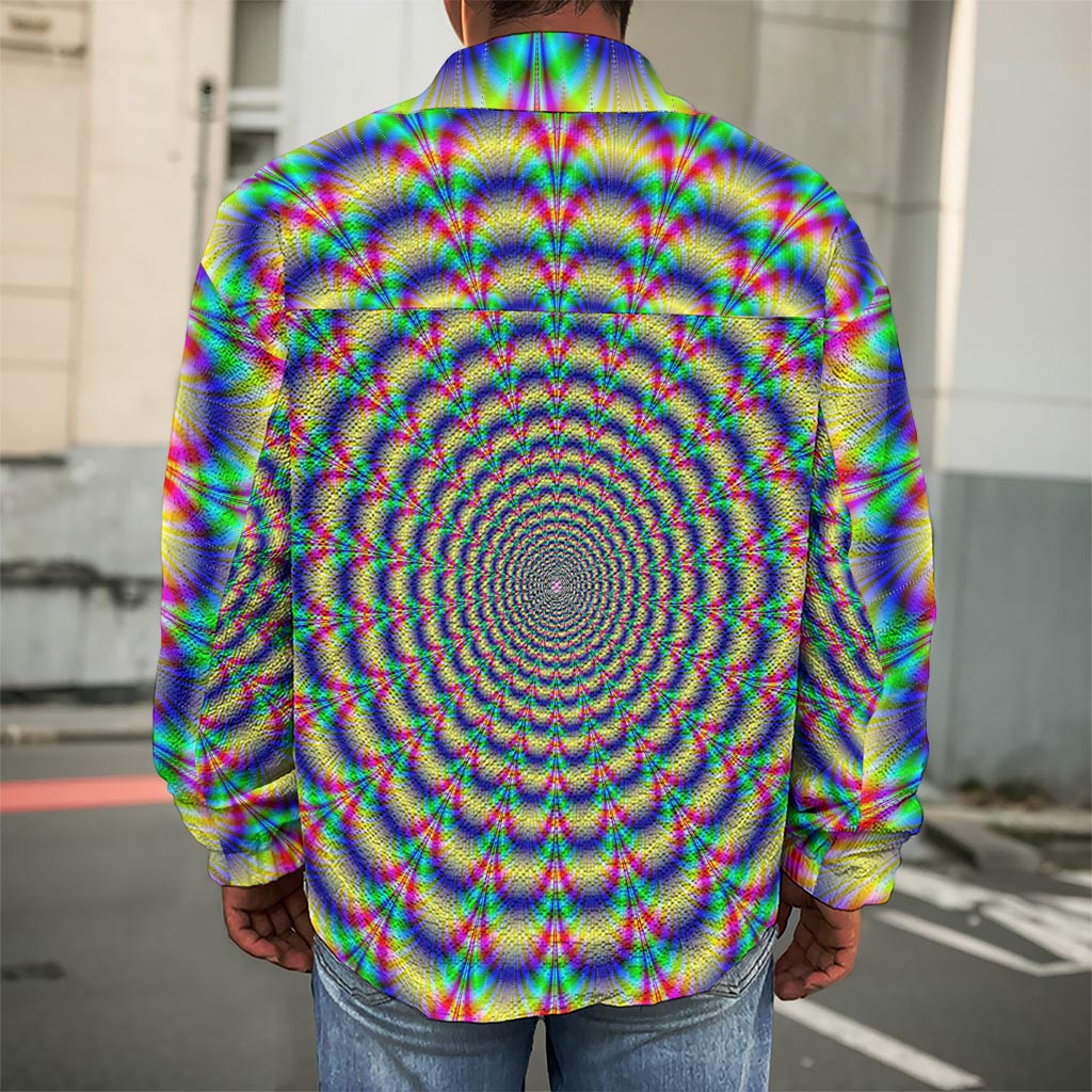 Psychedelic Explosion Optical Illusion Men's Shirt Jacket