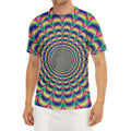 Psychedelic Explosion Optical Illusion Men's Short Sleeve Rash Guard