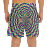 Psychedelic Explosion Optical Illusion Men's Split Running Shorts