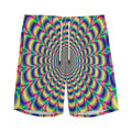 Psychedelic Explosion Optical Illusion Men's Athletic Shorts