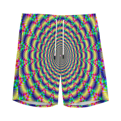 Psychedelic Explosion Optical Illusion Men's Sports Shorts