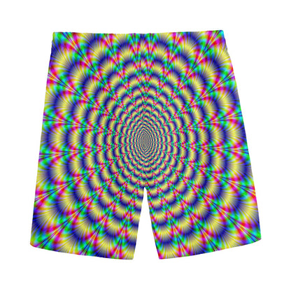Psychedelic Explosion Optical Illusion Men's Sports Shorts