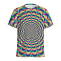 Psychedelic Explosion Optical Illusion Men's Athletic T-Shirt