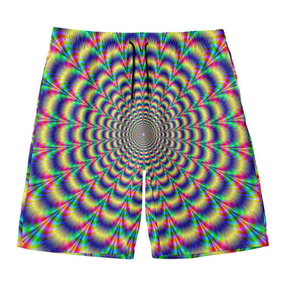 Psychedelic Explosion Optical Illusion Men's Swim Trunks
