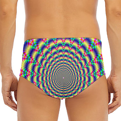 Psychedelic Explosion Optical Illusion Men's Triangle Swim Briefs