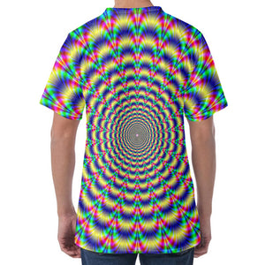 Psychedelic Explosion Optical Illusion Men's Velvet T-Shirt