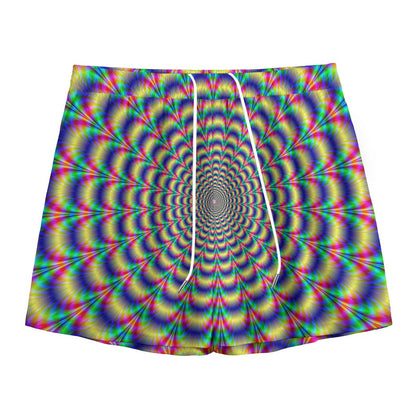 Psychedelic Explosion Optical Illusion Mesh Shorts