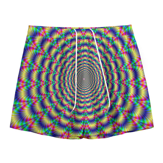 Psychedelic Explosion Optical Illusion Mesh Shorts