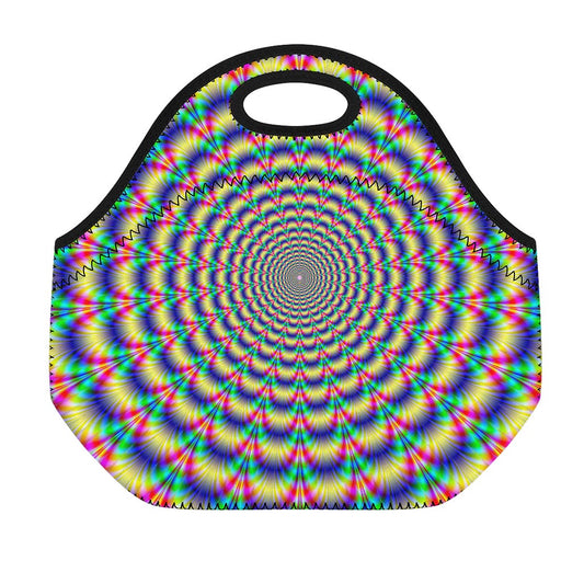 Psychedelic Explosion Optical Illusion Neoprene Lunch Bag