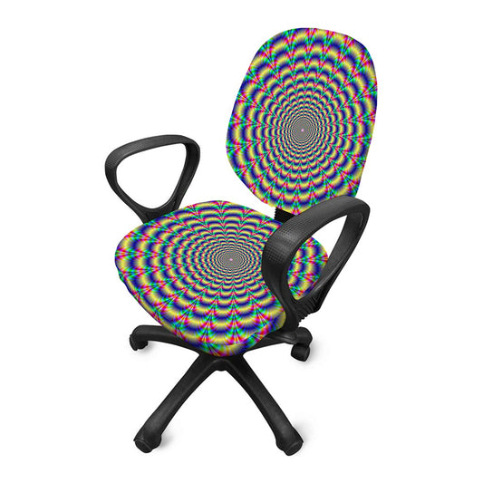 Psychedelic Explosion Optical Illusion Office Chair Cover