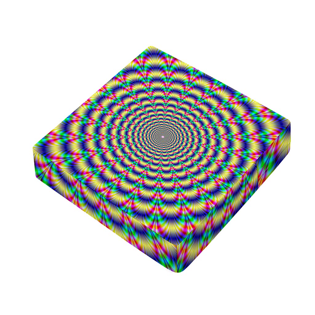 Psychedelic Explosion Optical Illusion Outdoor Seat Cushion Cover