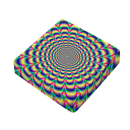 Psychedelic Explosion Optical Illusion Outdoor Seat Cushion Cover