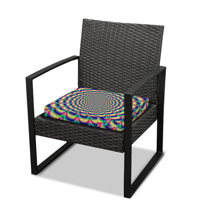 Psychedelic Explosion Optical Illusion Outdoor Seat Cushion Cover
