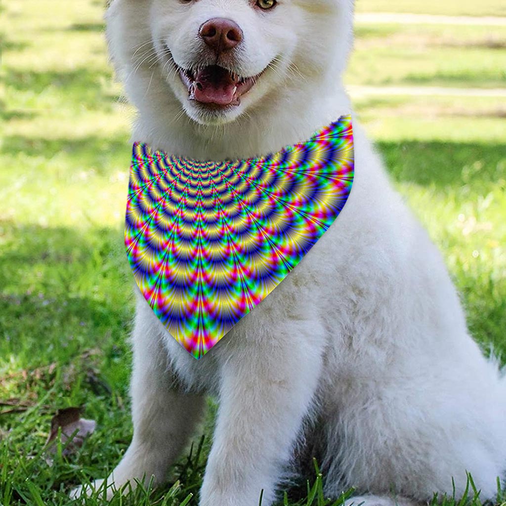 Psychedelic Explosion Optical Illusion Over The Collar Dog Bandana
