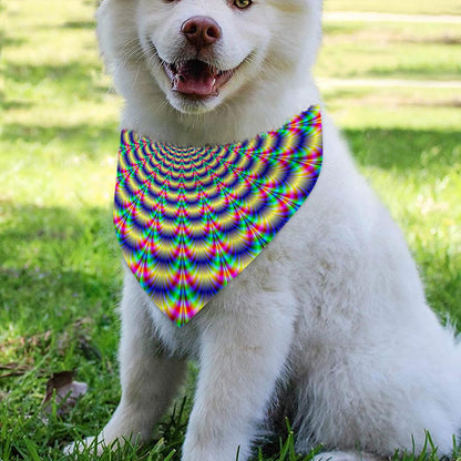 Psychedelic Explosion Optical Illusion Over The Collar Dog Bandana