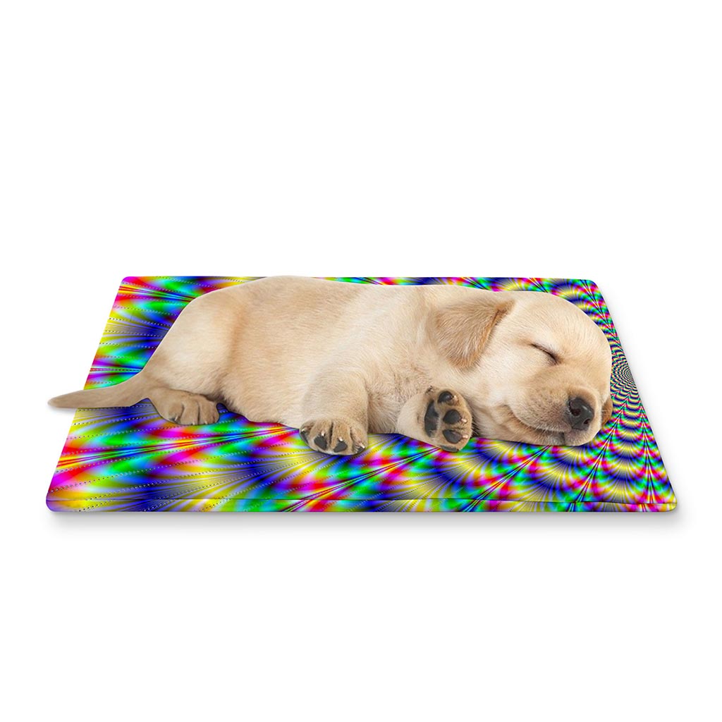 Psychedelic Explosion Optical Illusion Pet Cooling Mat Cover