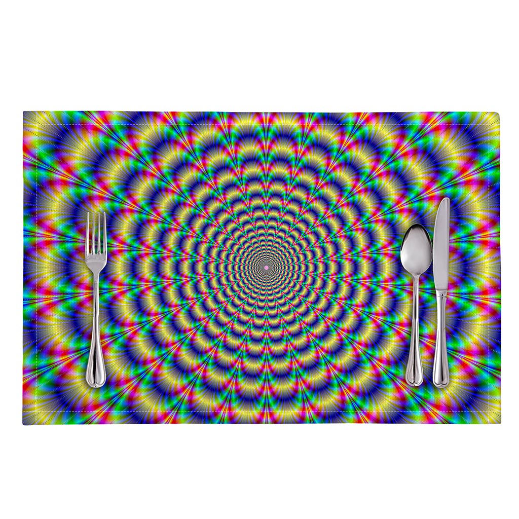 Psychedelic Explosion Optical Illusion Placemat