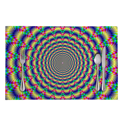 Psychedelic Explosion Optical Illusion Placemat