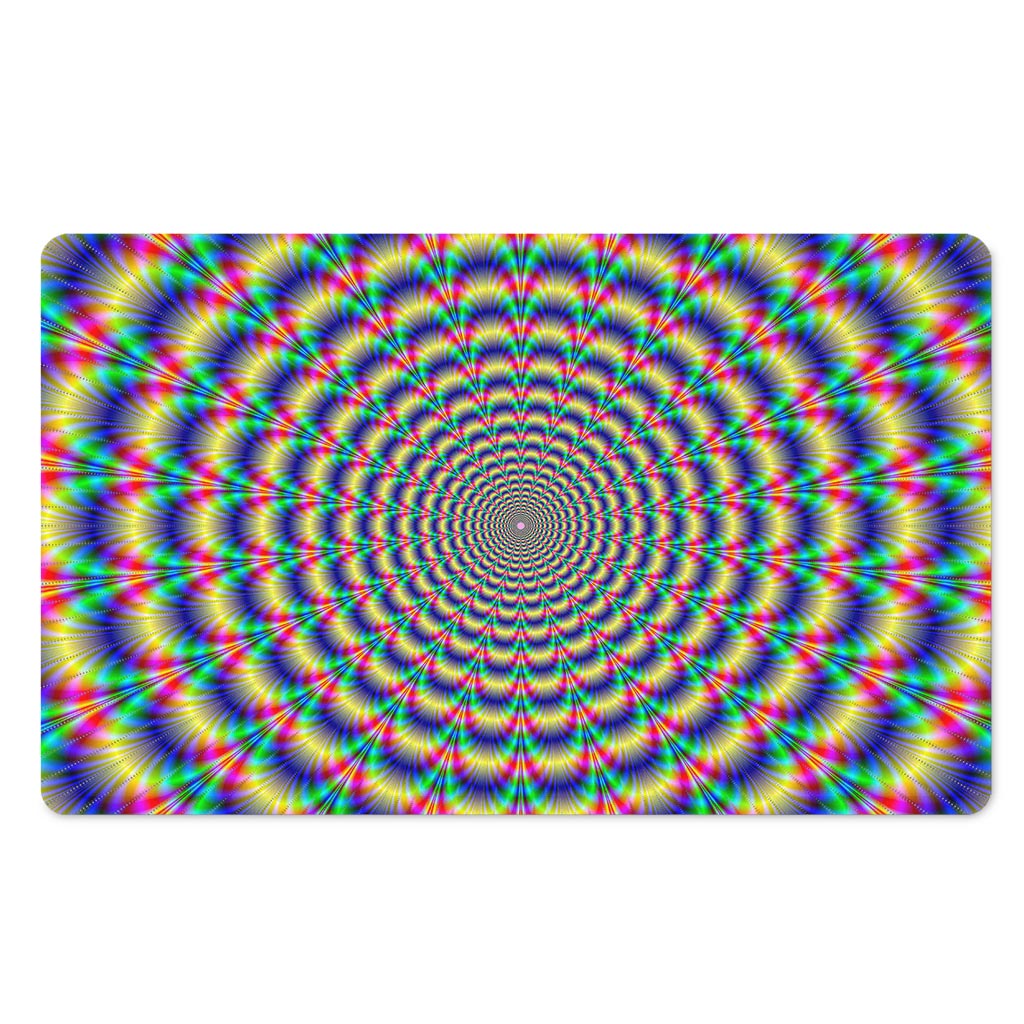 Psychedelic Explosion Optical Illusion Polyester Doormat