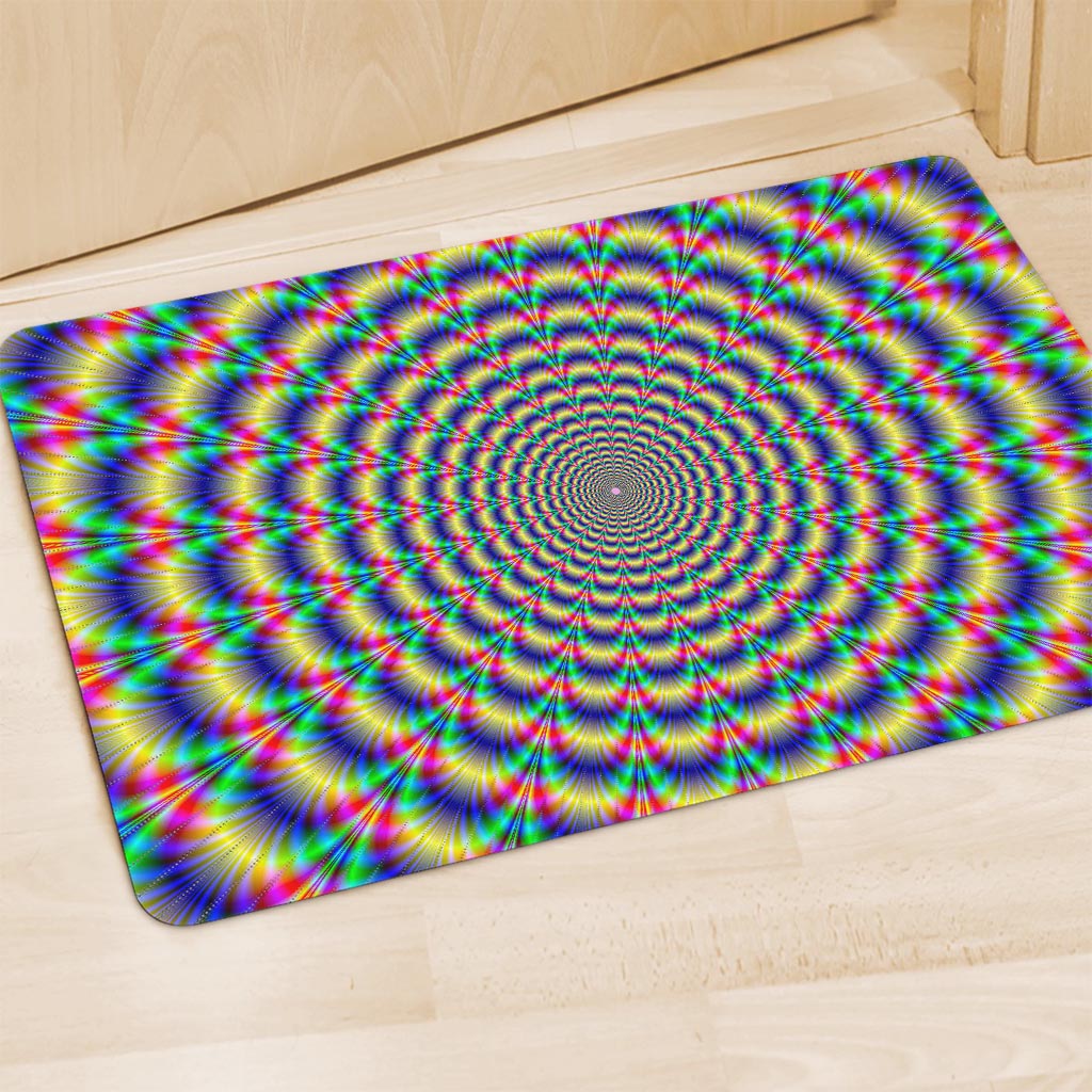 Psychedelic Explosion Optical Illusion Polyester Doormat