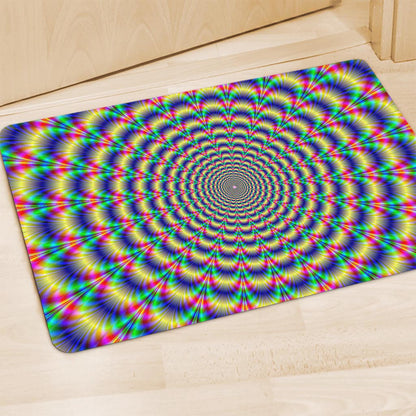 Psychedelic Explosion Optical Illusion Polyester Doormat
