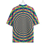 Psychedelic Explosion Optical Illusion Rayon Hawaiian Shirt