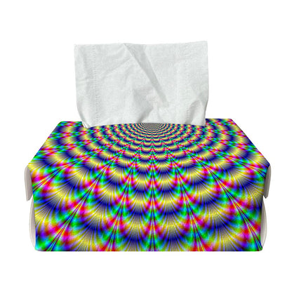 Psychedelic Explosion Optical Illusion Rectangle Tissue Box Cover