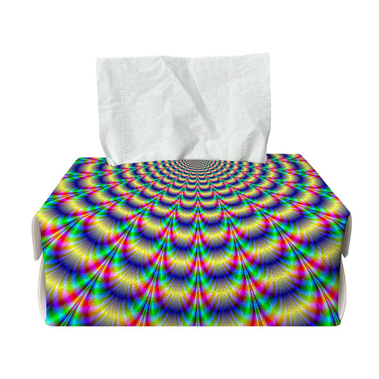 Psychedelic Explosion Optical Illusion Rectangle Tissue Box Cover
