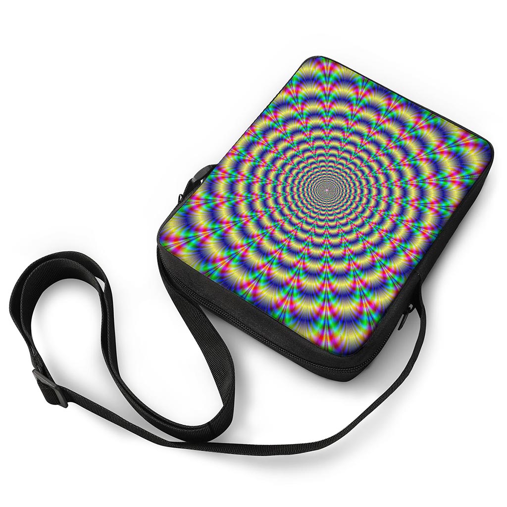 Psychedelic Explosion Optical Illusion Rectangular Crossbody Bag
