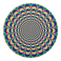 Psychedelic Explosion Optical Illusion Round Blanket