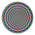 Psychedelic Explosion Optical Illusion Round Floor Mat