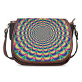 Psychedelic Explosion Optical Illusion Saddle Bag