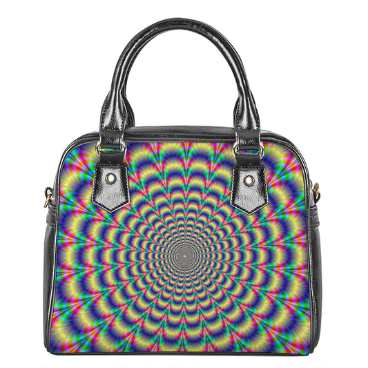 Psychedelic Explosion Optical Illusion Shoulder Handbag