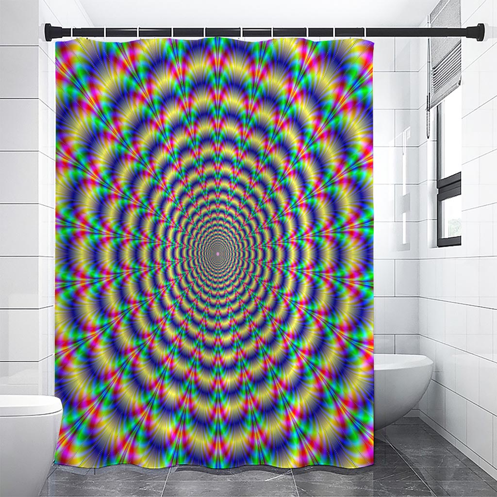 Psychedelic Explosion Optical Illusion Shower Curtain