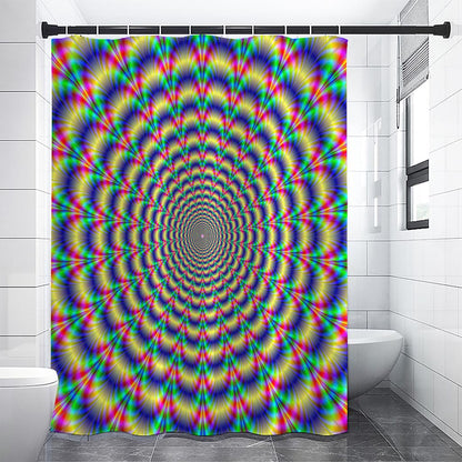 Psychedelic Explosion Optical Illusion Shower Curtain