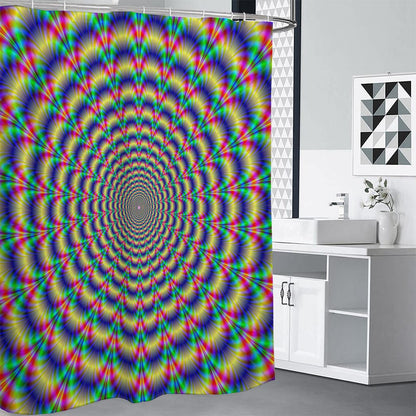 Psychedelic Explosion Optical Illusion Shower Curtain