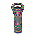 Psychedelic Explosion Optical Illusion Single Neoprene Wine Tote