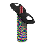 Psychedelic Explosion Optical Illusion Single Neoprene Wine Tote