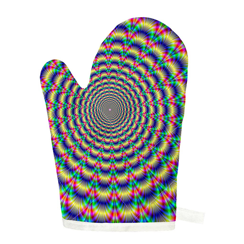 Psychedelic Explosion Optical Illusion Single Oven Mitt