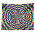 Psychedelic Explosion Optical Illusion Tapestry