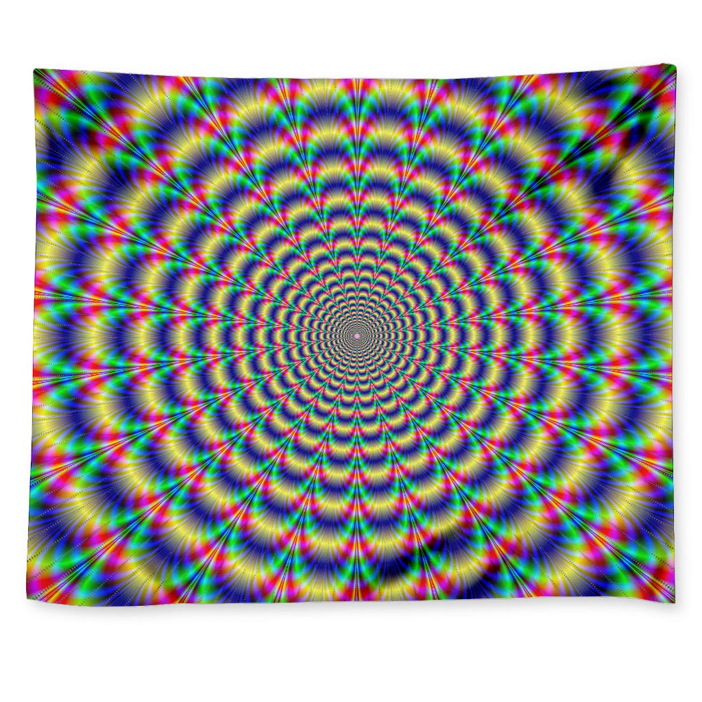 Psychedelic Explosion Optical Illusion Tapestry
